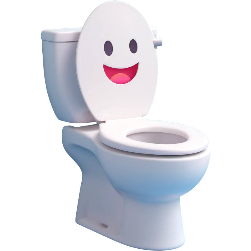 modern toilet 3D emoji style emoji
