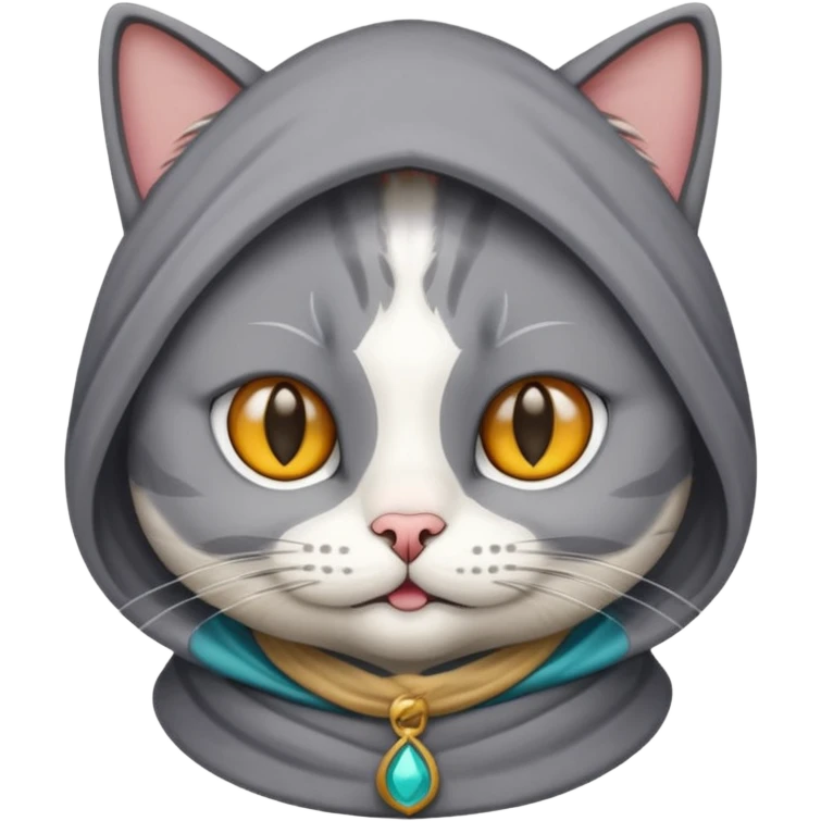 A cat wear jalabia  emoji