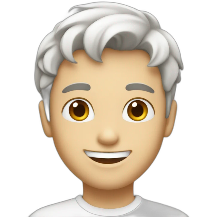 White boy happy emoji