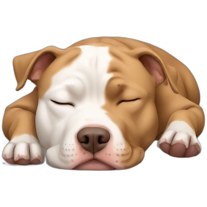 Light brown pit bull sleeping emoji