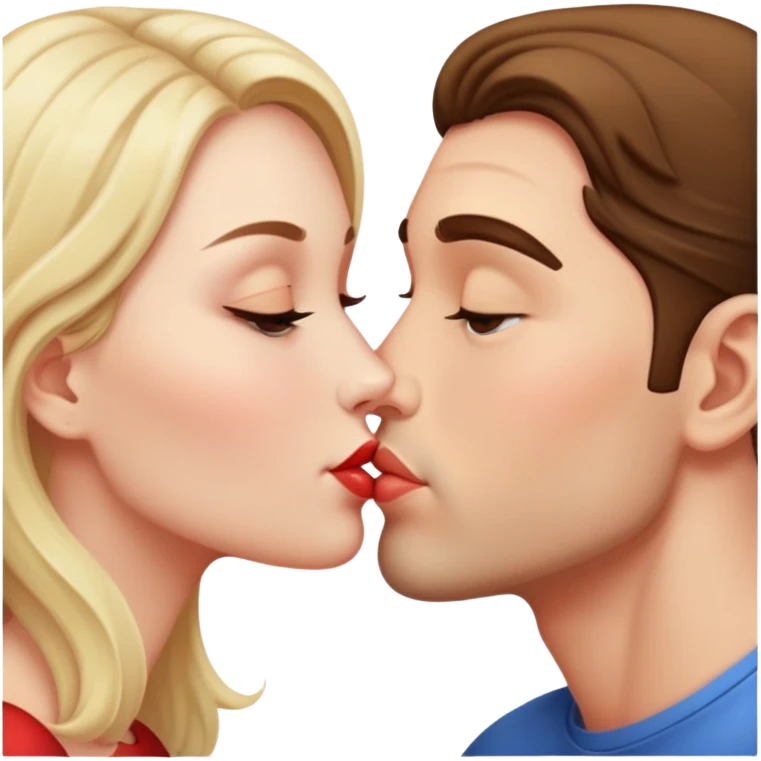 Una pareja besándose  emoji