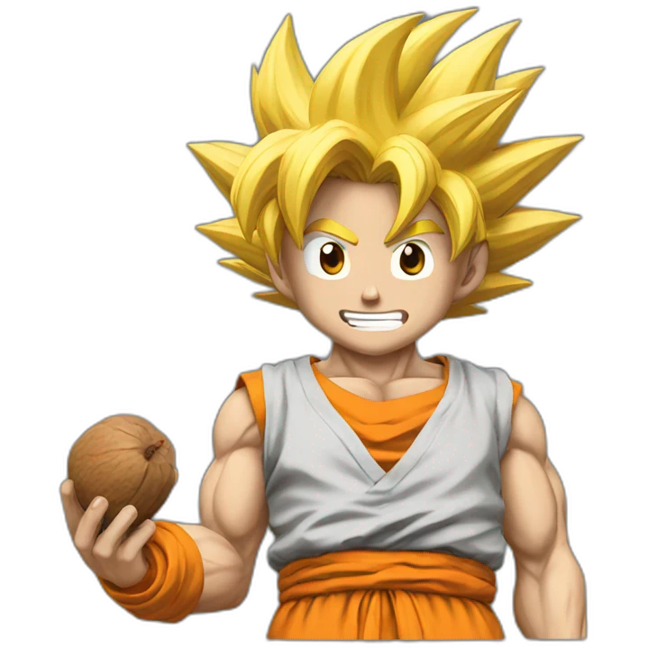 goku holding nuts emoji