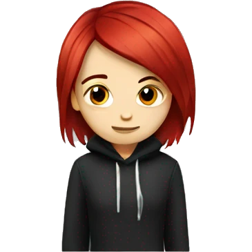 emo girl with red hair emoji