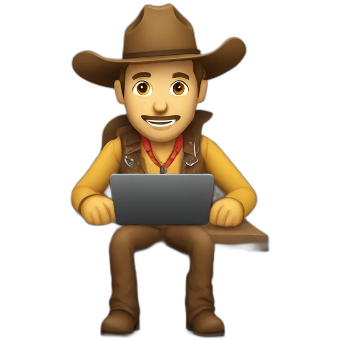 cowboy web designer with laptop emoji