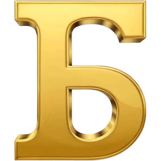 Symbole de currency en or en forme de lettre F précise, seul, 3D, brillant, style emoji simple et lisible sur fond uni. pas une autre lettre

F emoji