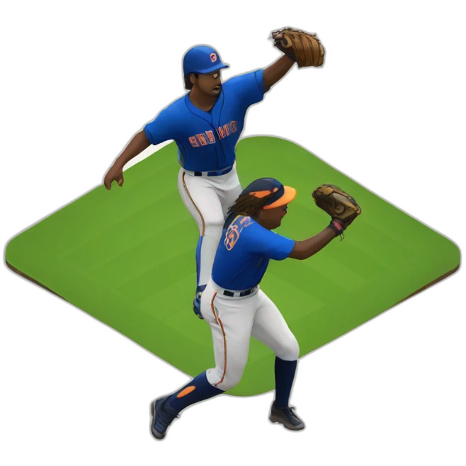 A player catching another player emoji