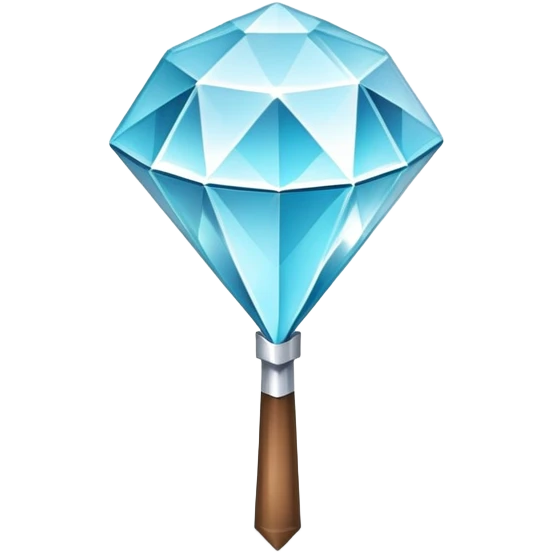 diamond minecraft hoe shiny emoji