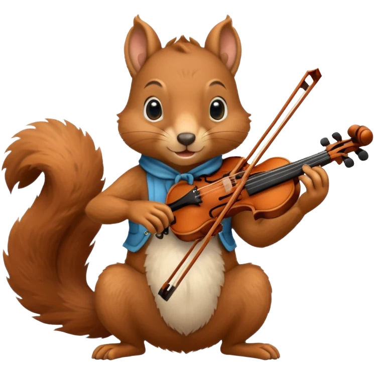 Squirrel playing violin emoji