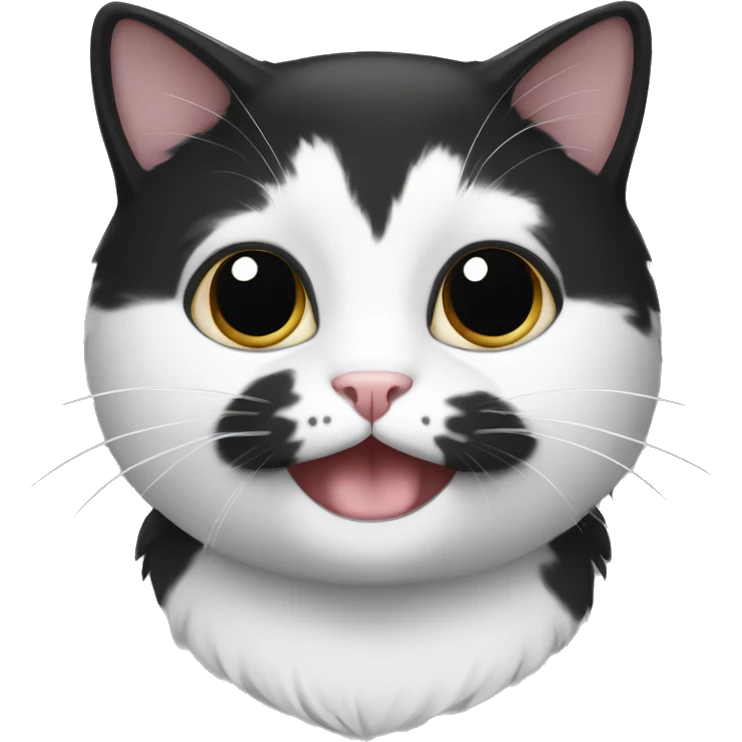 Black and white cat  emoji