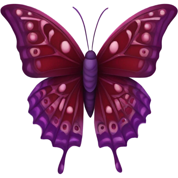 maroon butterfly emoji