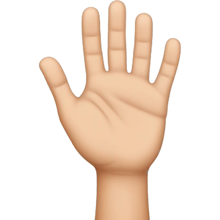 Waving hand missing ring finger emoji