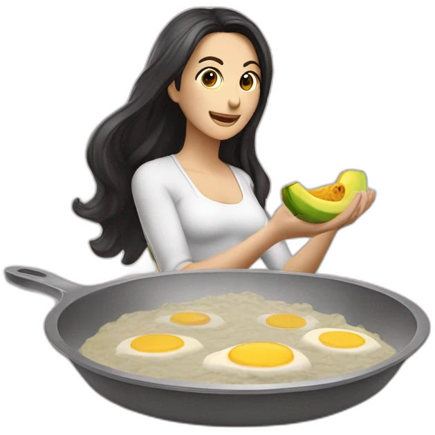 Persona blanca comiendo una berenjena cruda a mordiscos, no tiene que estar en un plato (igual que al comer un platano) emoji
