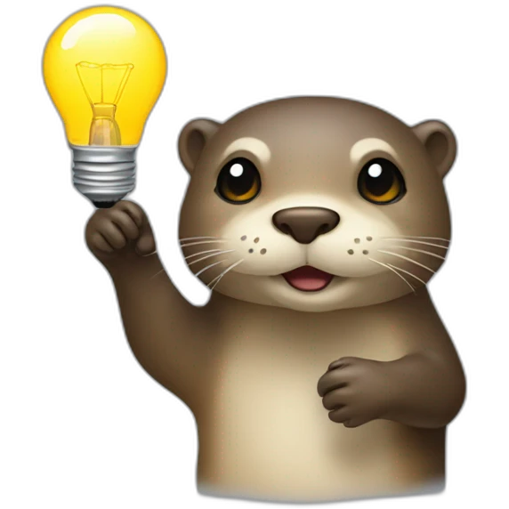 otter with ligthbulb above head emoji