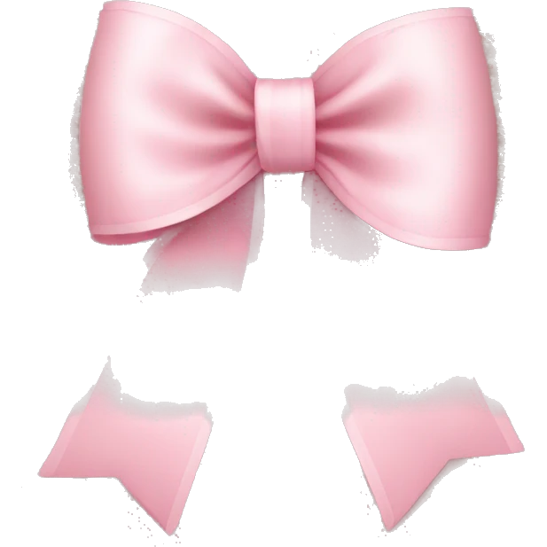 light pink ribbon bow with lace emoji