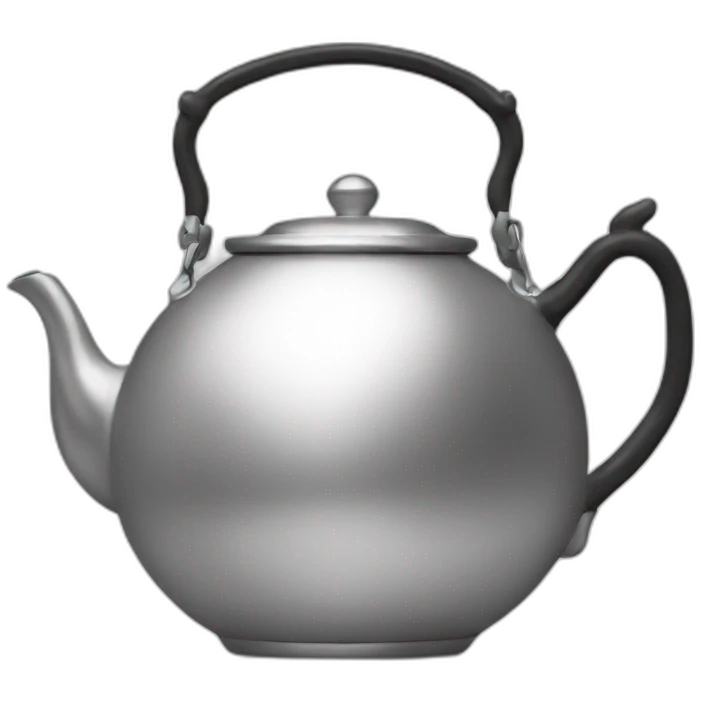 Pure silver Japanese teapot emoji