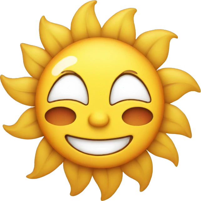 A happy sun emoji emoji
