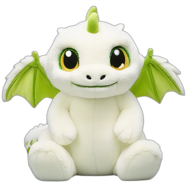 white peluche dragon jellycat emoji