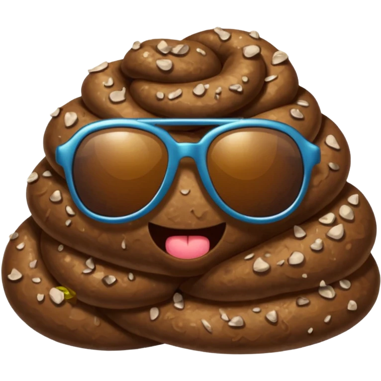 Poop with sunglasses emoji