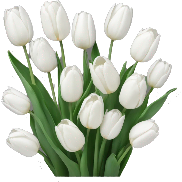 white tulips emoji