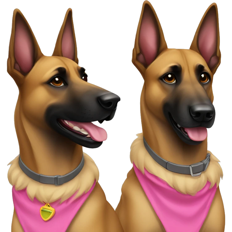 Malinois with pink collar emoji