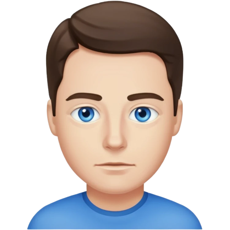 Julian Garner with blue eyes emoji