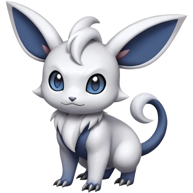 Mewostic-Absol-Minccino-Pokémon-Fakémon-hybrid-creature (full body) emoji