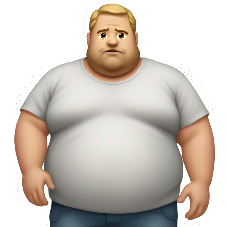 Fat man with flat ass emoji