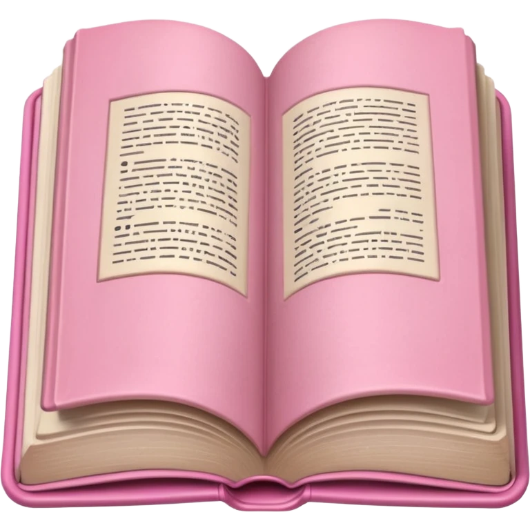 make a open book with very girly pink tones. emoji