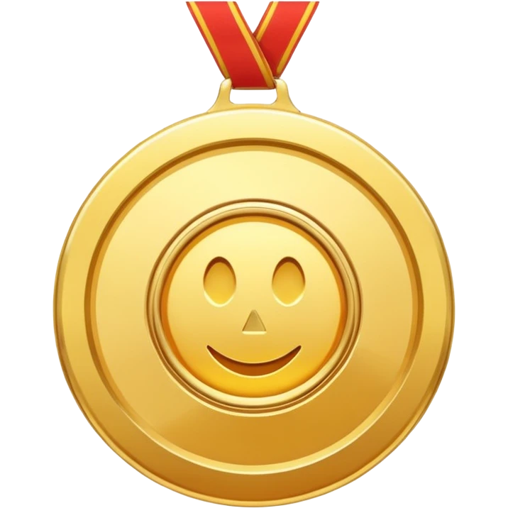 JUST THE CIRCLE  golden medal with a glossy finish, featuring a central CLEAN SPACE emoji