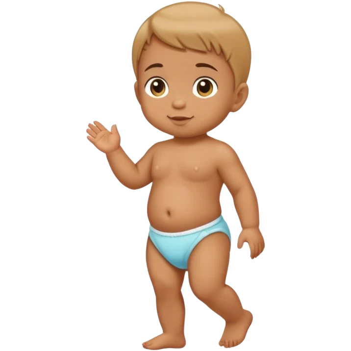 Walking baby with pamper  emoji