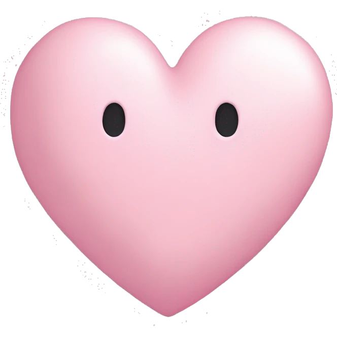 Pastel pink love heart  with no face please emoji