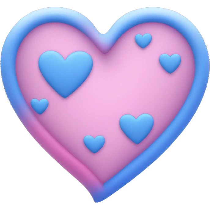 Pink and blue heart  emoji