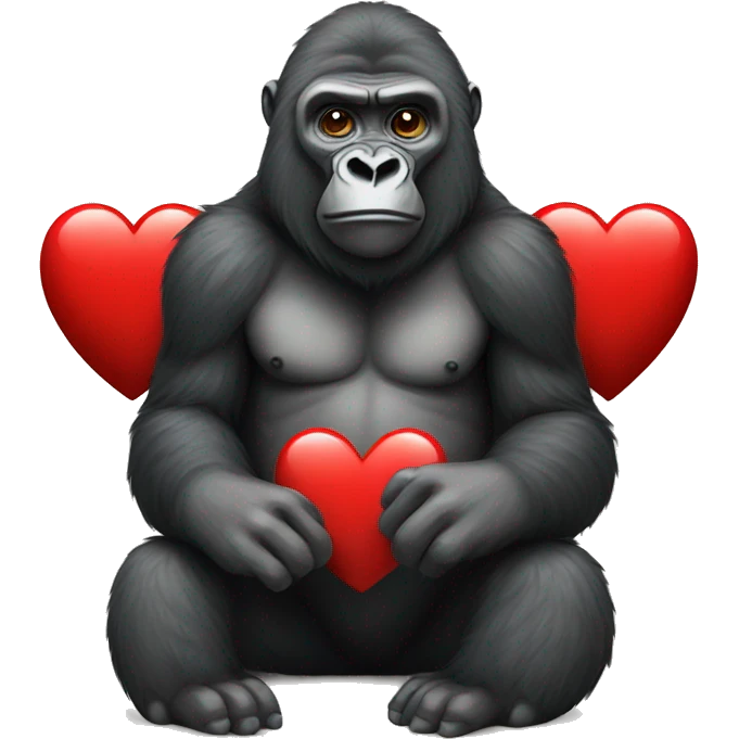Gorilla with heart emoji