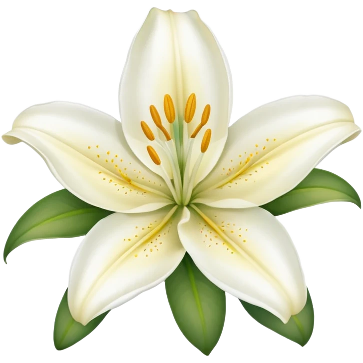A white lily with pale yellow centers. emoji