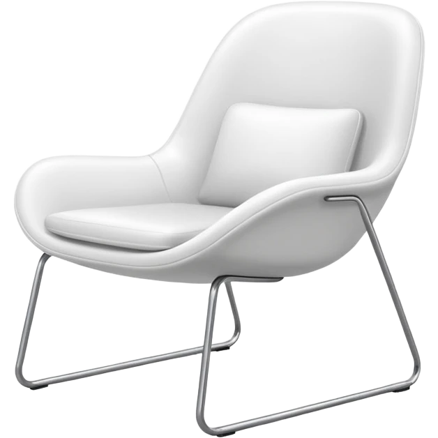 modern white chair emoji