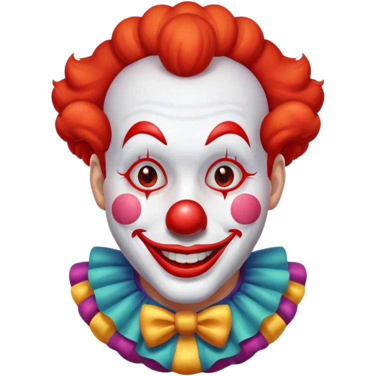 clown blushing emoji