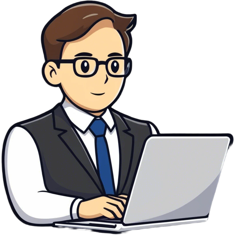 Male office worker with laptop emoji