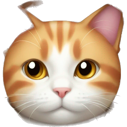 red-white cat in a blanket emoji