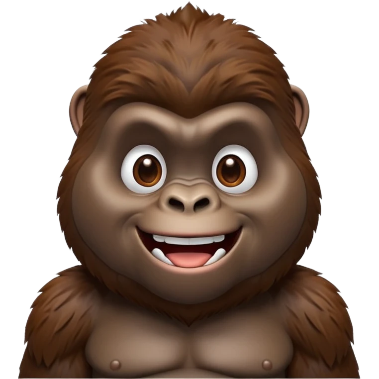 3d Full hd Pixar Style cute Gorilla emoji