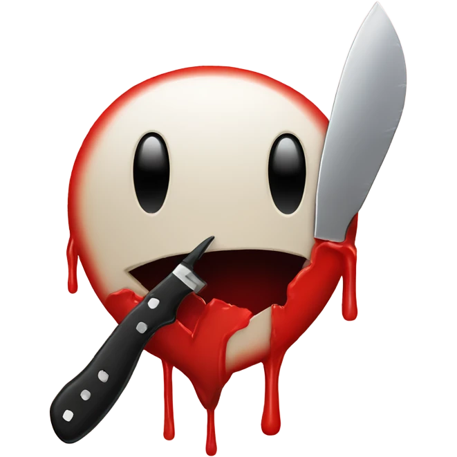 Droopy broken heart emoji with a knife through it  emoji
