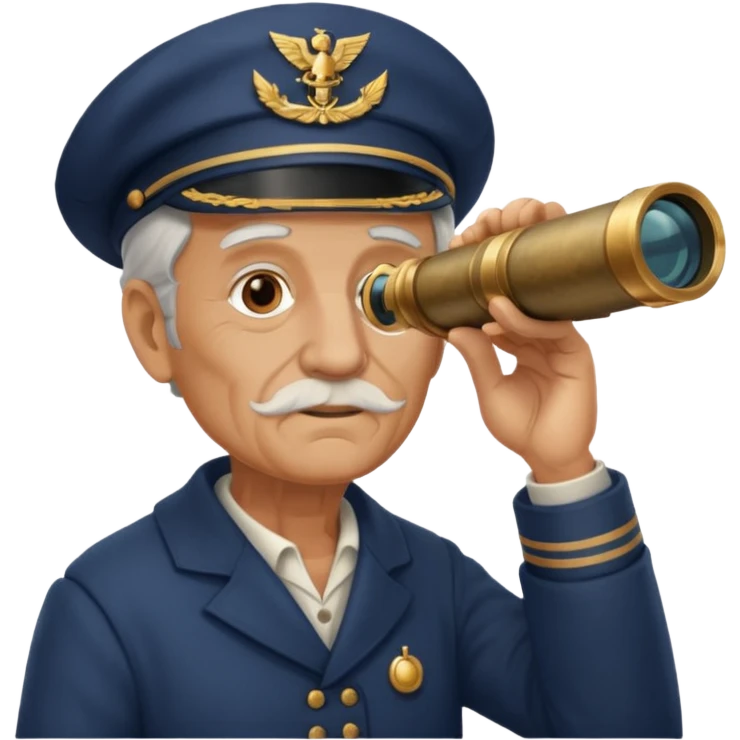 old sailor looking through a telescope emoji