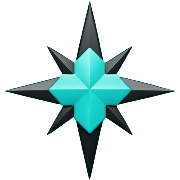teal square with black asterix emoji