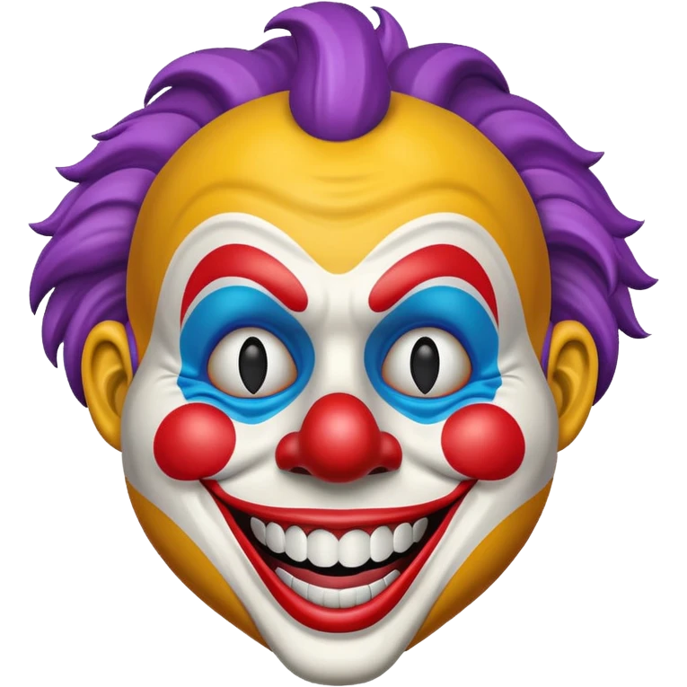 Mask – Painted clown mask with wide grin emoji