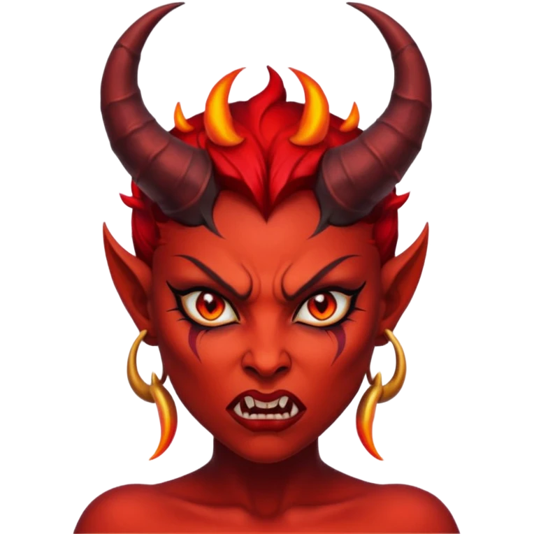 angry devil woman emoji