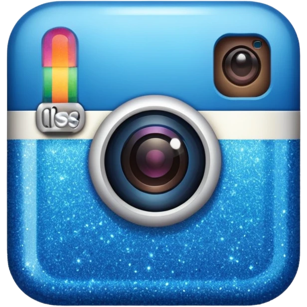 icon instagram glitter blue emoji