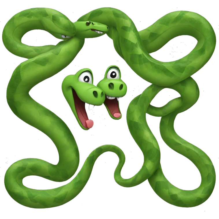 3 snakes having fun  emoji