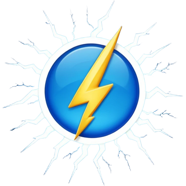 Can u generate a blue tick mark with lightning aura around it? make this as an emoliji emoji