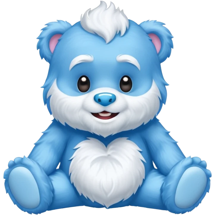 blue care bear yeti emoji