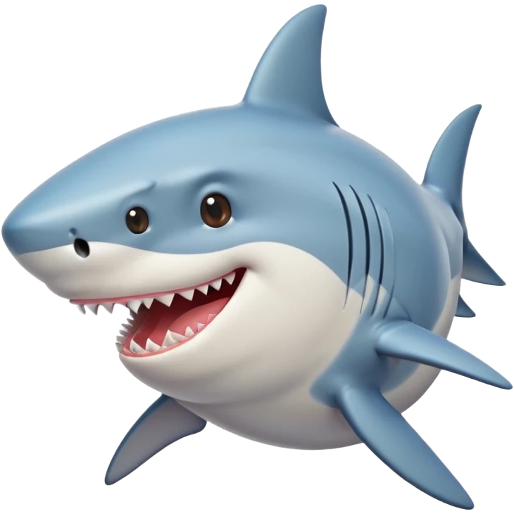 shark blowing a kiss emoji