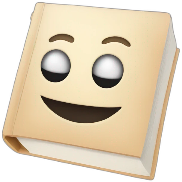 Book with face emoji